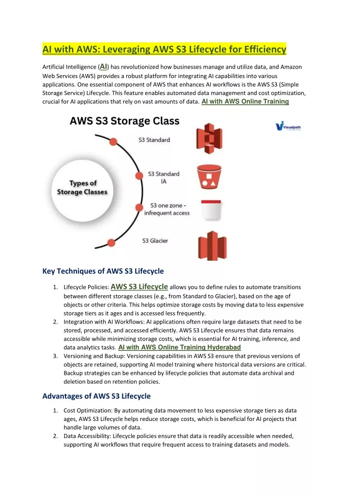 ai with aws leveraging aws s3 lifecycle