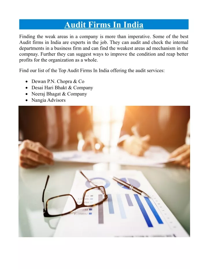 audit firms in india