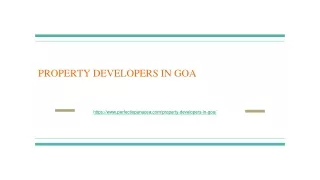 PROPERTY DEVELOPERS IN GOA