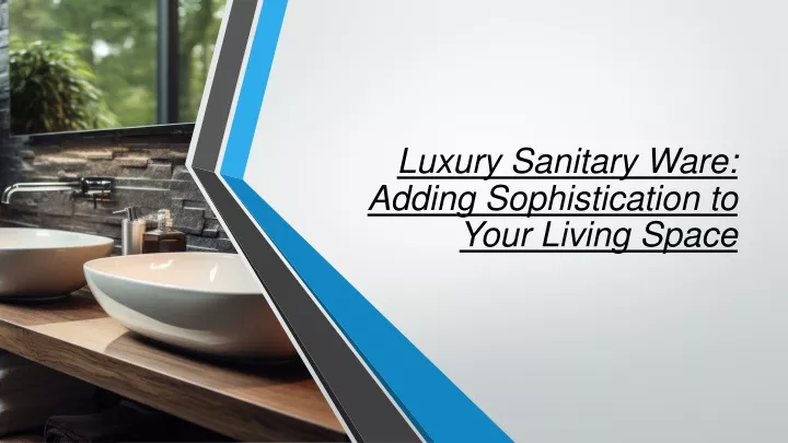 luxury sanitary ware adding sophistication to your living space