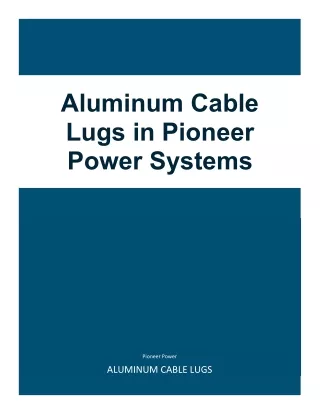 Aluminum cable lugs