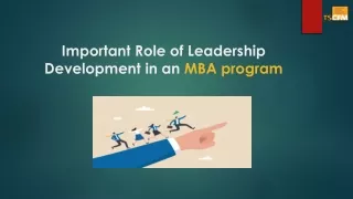 Important Role of Leadership Development in MBA Program