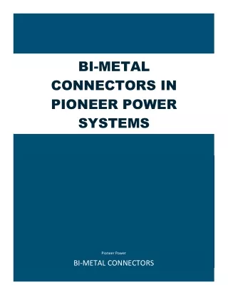 bi-metal connectors
