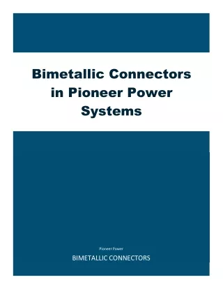 bimetallic connectors