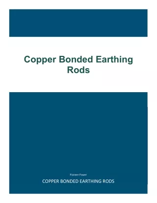 copper bonded earthing rods