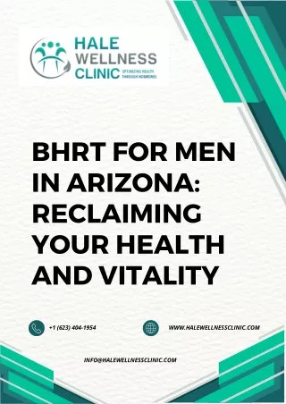 BHRT for Men in Arizona: Reclaiming Your Health and Vitality