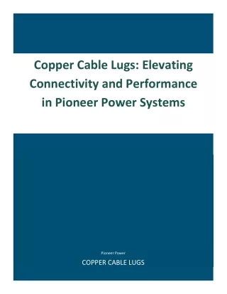 copper cable lugs