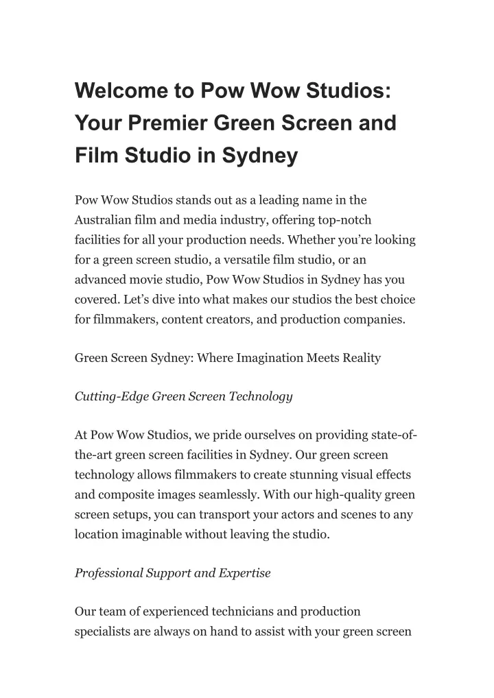 welcome to pow wow studios your premier green