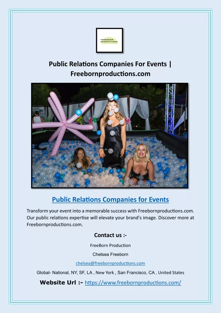 public relations companies for events