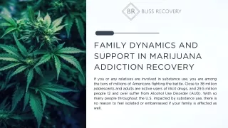 Family Dynamics and Support in Marijuana Addiction Recovery