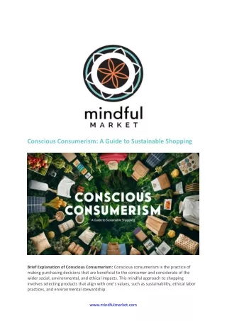 Conscious Consumerism A Guide to Sustainable Shopping