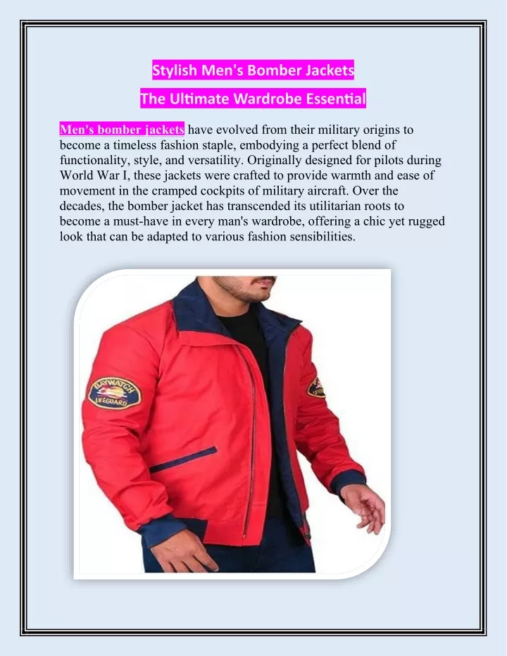 stylish men s bomber jackets