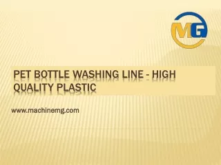 PET Bottle Washing Line - High Quality Plastic