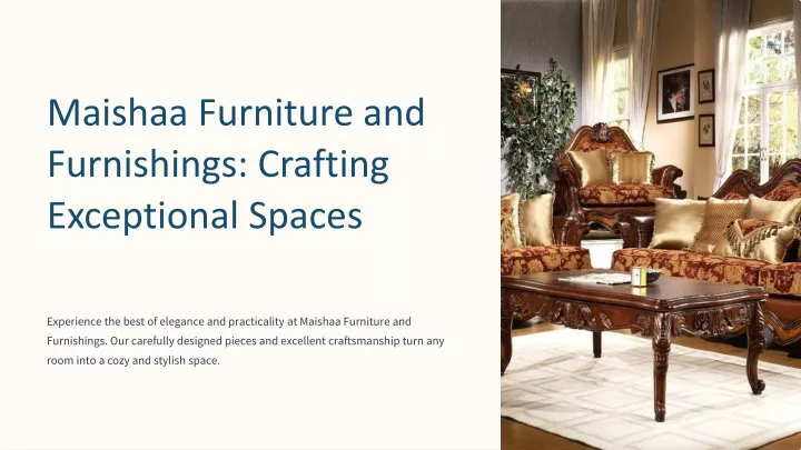 maishaa furniture and furnishings crafting