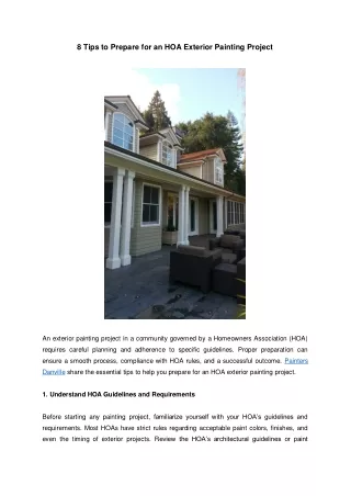 8 Tips to Prepare for an HOA Exterior Painting Project
