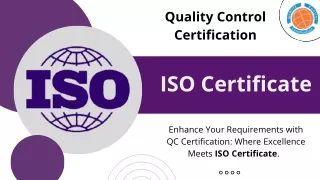 ISO Certificate | Quality Control Certification