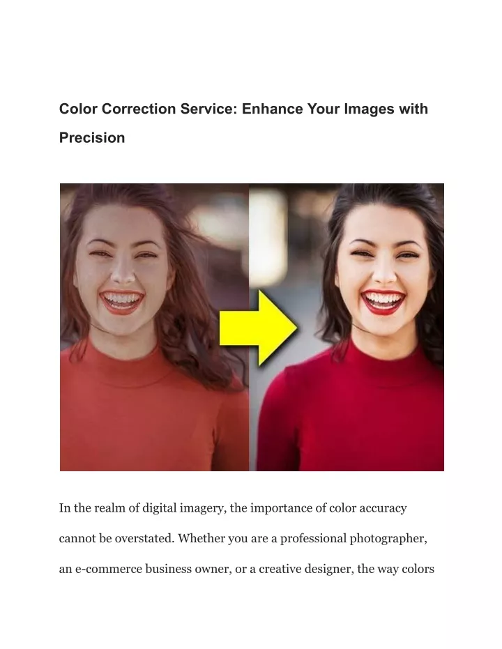 color correction service enhance your images with