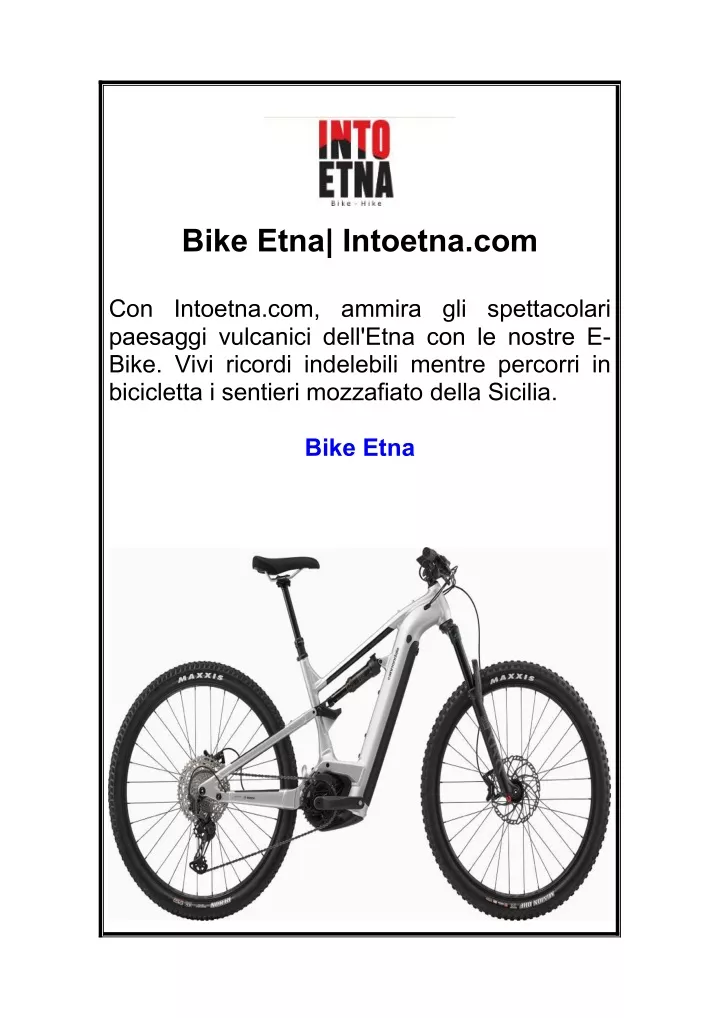 bike etna intoetna com