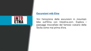 Escursioni mtb Etna  Intoetna.com a