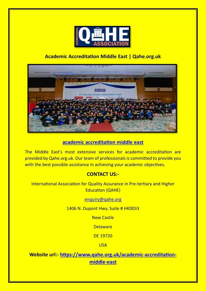 academic accreditation middle east qahe org uk