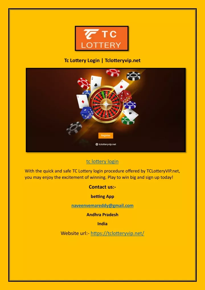 tc lottery login tclotteryvip net