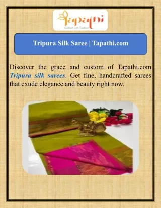 Tripura Silk Saree  Tapathi.com