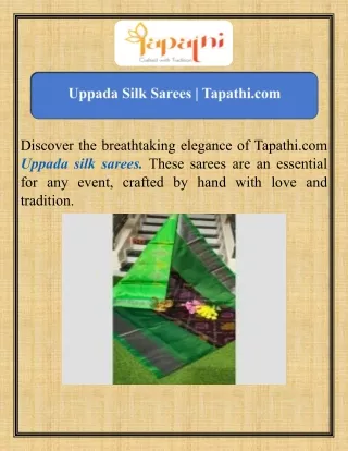 Uppada Silk Sarees  Tapathi.com