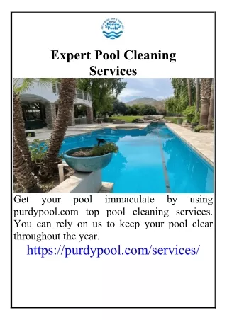 Expert Pool Cleaning Services