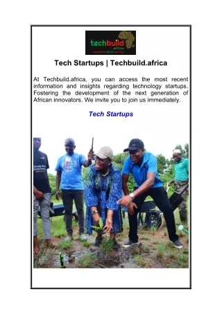 tech startups techbuild africa