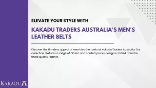 Elevate Your Style with Kakadu Traders Australia's Men's Leather Belts