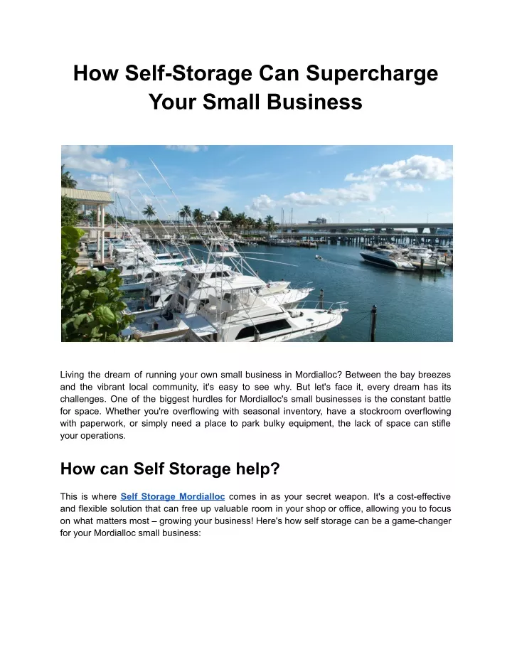 how self storage can supercharge your small