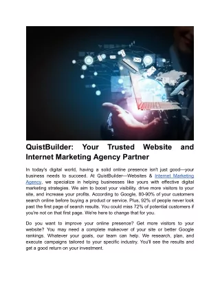 quistbuilder your trusted website and internet