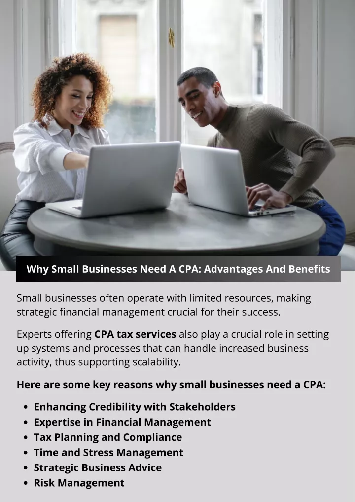 why small businesses need a cpa advantages