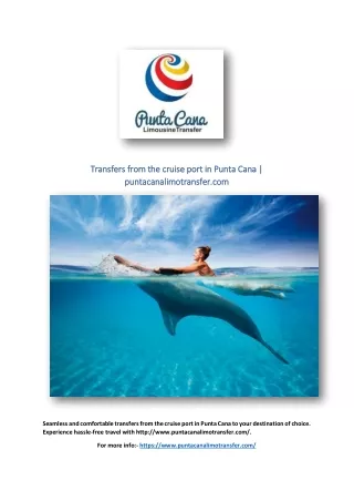 Transfers from the cruise port in Punta Cana | puntacanalimotransfer.com