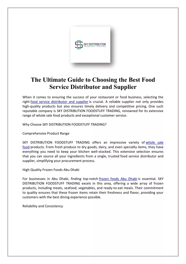 the ultimate guide to choosing the best food