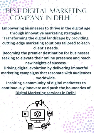 BEST DIGITAL MARKETING SERVICES IN DELHI
