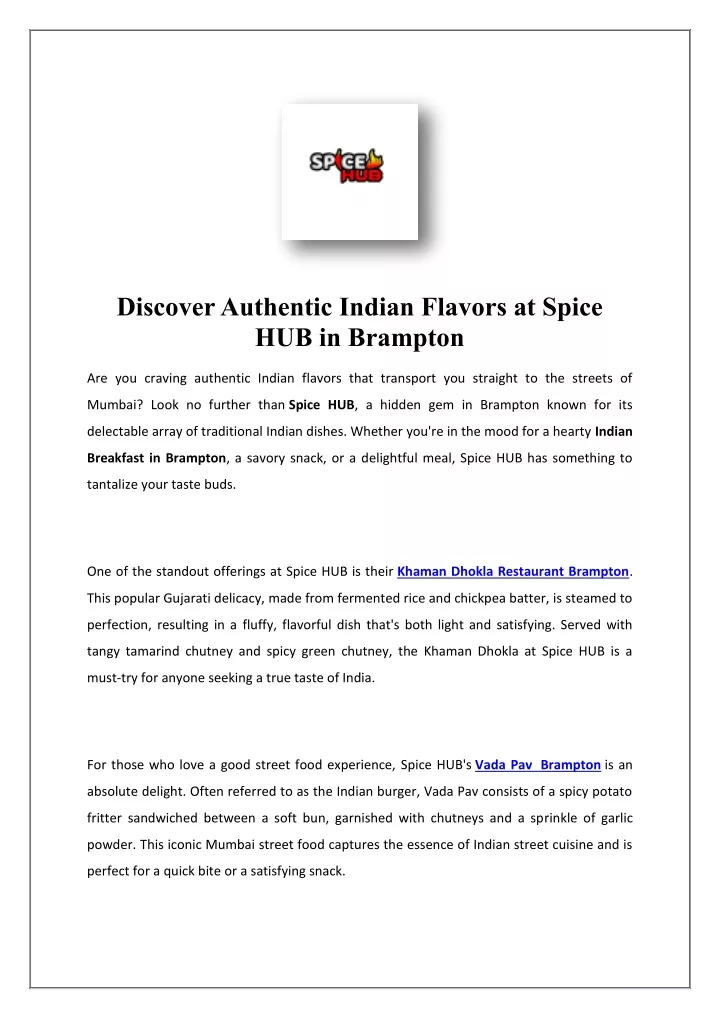 discover authentic indian flavors at spice