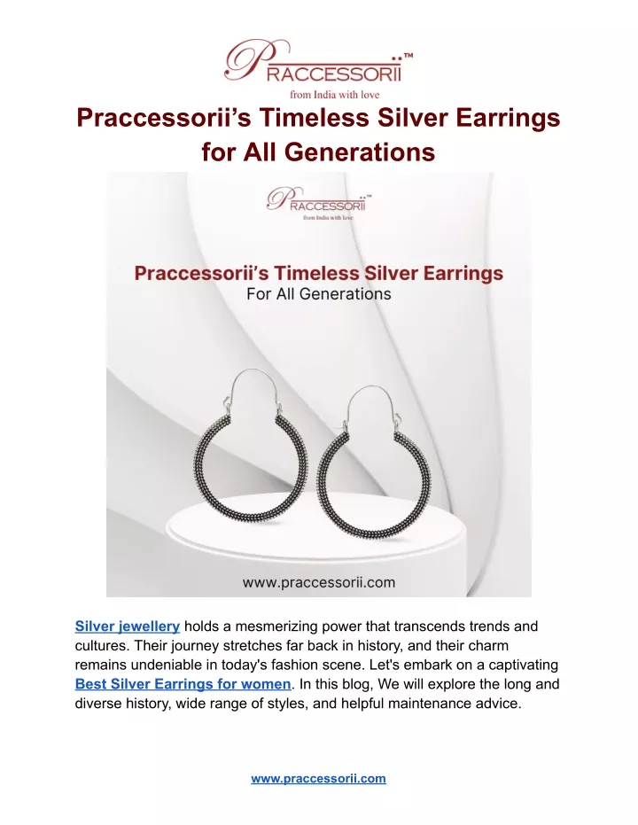 praccessorii s timeless silver earrings