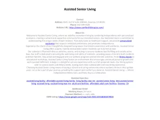 assisted senior living