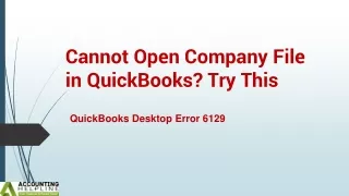 Easiest techniques for fixing QuickBooks Desktop Error 6129