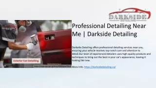 Exterior Car Detailing | Darkside Detailing