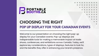 Choosing the Right Pop Up Display for Your Canadian Events