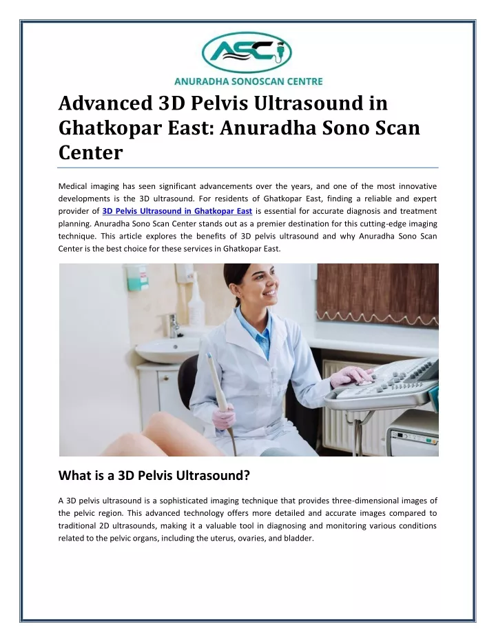 advanced 3d pelvis ultrasound in ghatkopar east