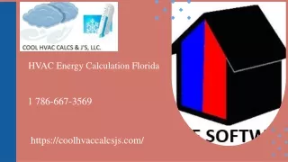 Find HVAC Energy Calculation Florida - Cool HVAC Calcs JS