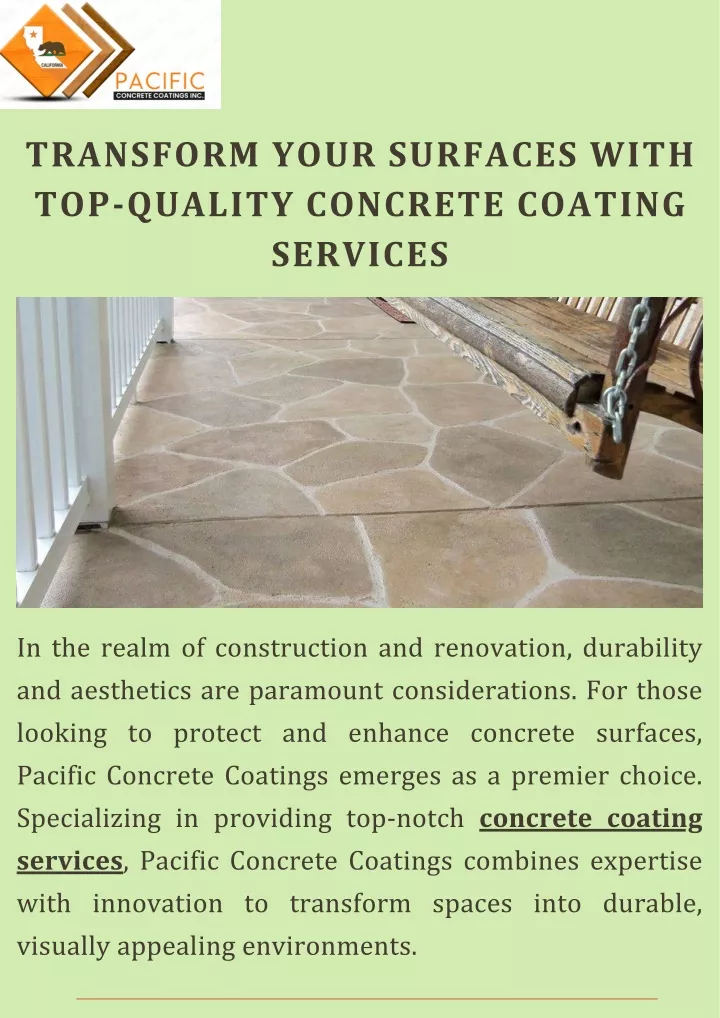 transform your surfaces with top quality concrete