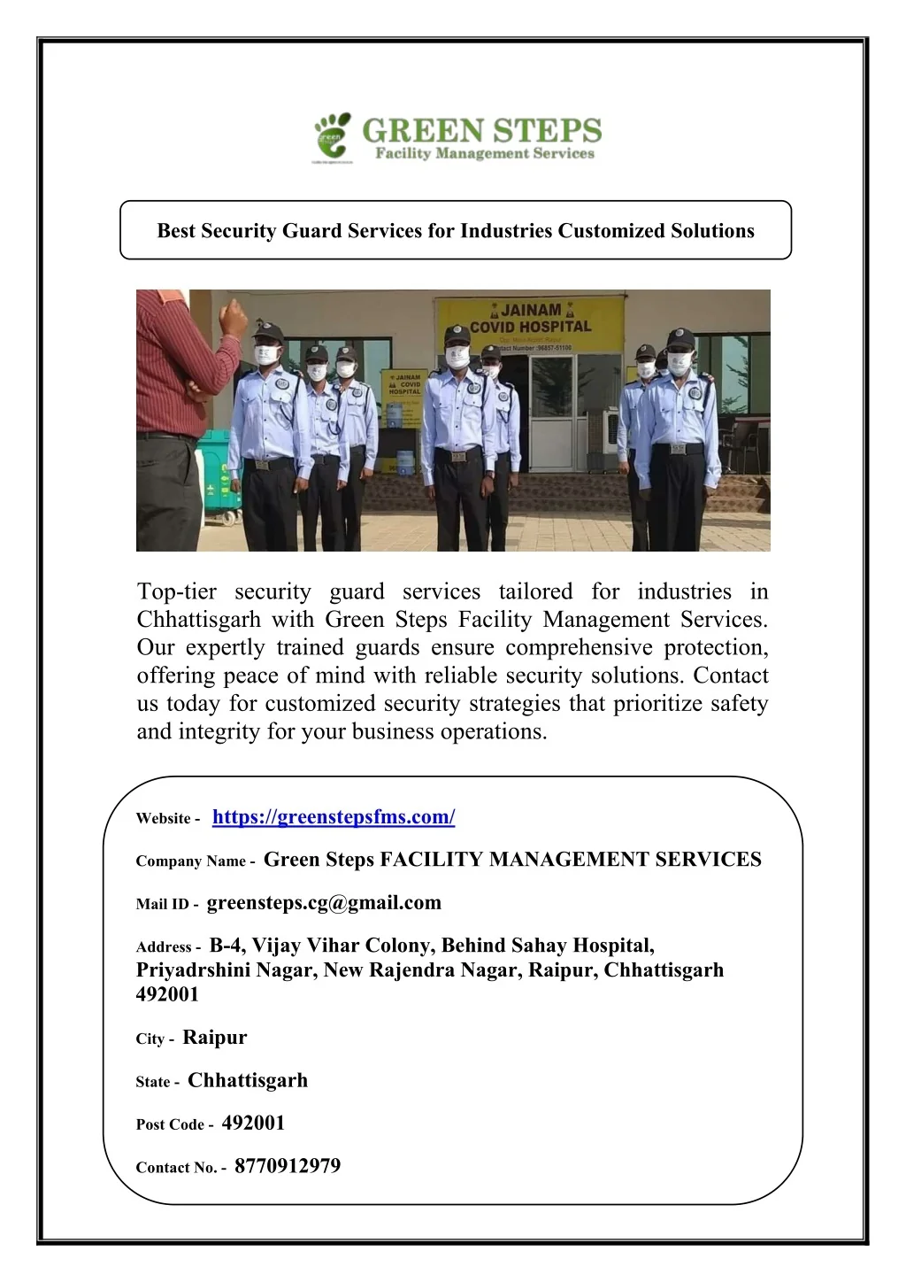 PPT - Best Security Guard Services for Industries Customized Solutions ...