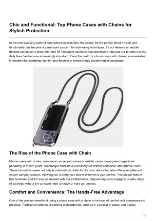 chic and functional top phone cases with chains