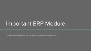 important erp module