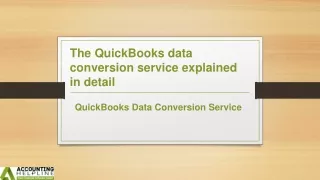 QuickBooks Data Conversion Service: Benificial Procedures