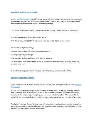 best digital marketing course in noida